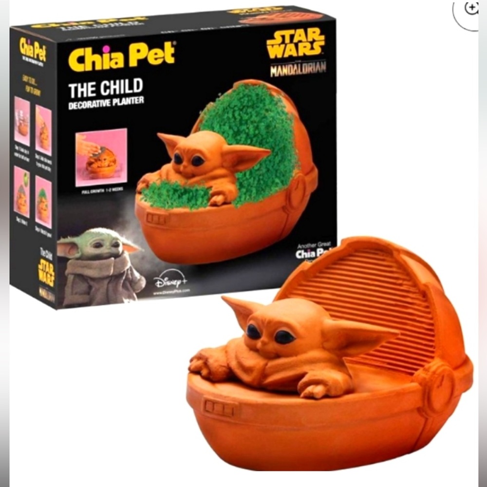 Baby Yoda Chia Pet Tar Wars The Child Grogu Mandalorian Limited Edition New - Picture 1 of 5